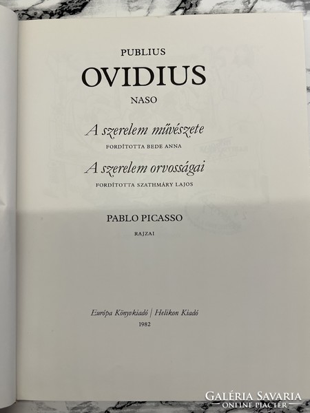 Picasso: Ovidius könyv a szerelmről