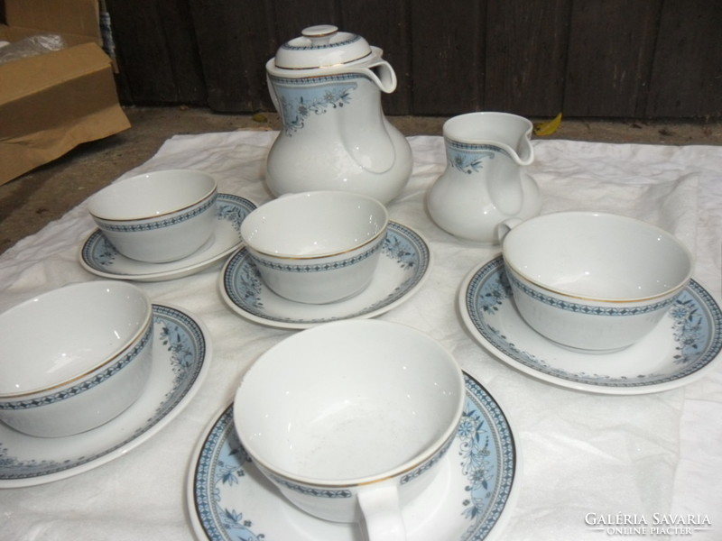 Raven House tea set with blue pattern