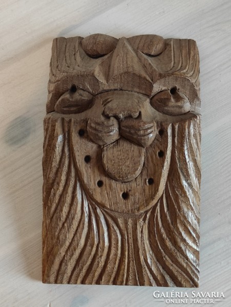 Lion's jaw carved wooden door, furniture or wall decoration