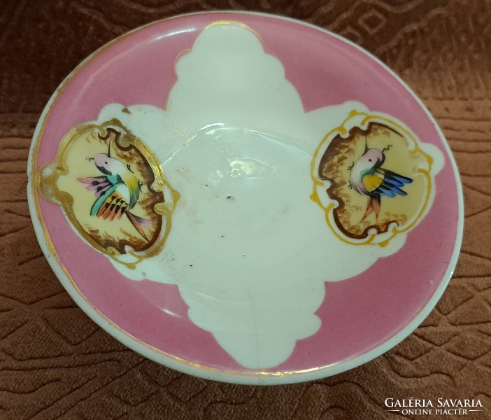 Antique porcelain tray with birds, table center (m4327)
