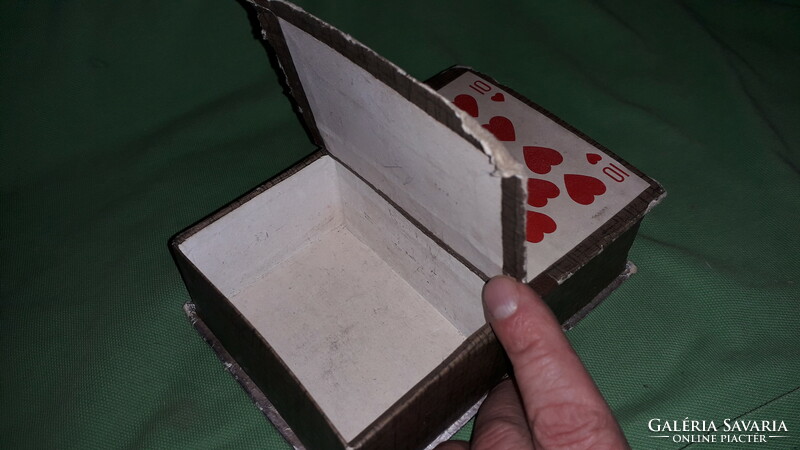 Vintage EXTRÉM RITKA SZERENCSI GOURMET bonbon doboz kértyatartó a képek szerint