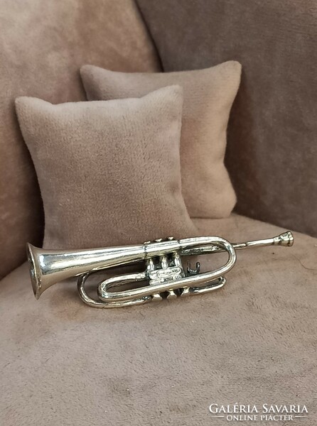 Silver miniature trumpet