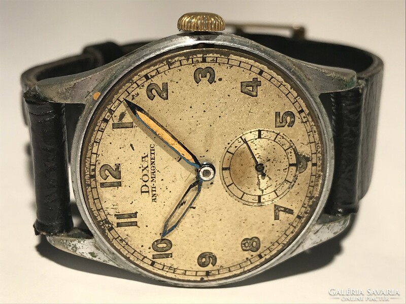 1944 military doxa! Diamond pointers, original condition! 31 Mm k.N works!