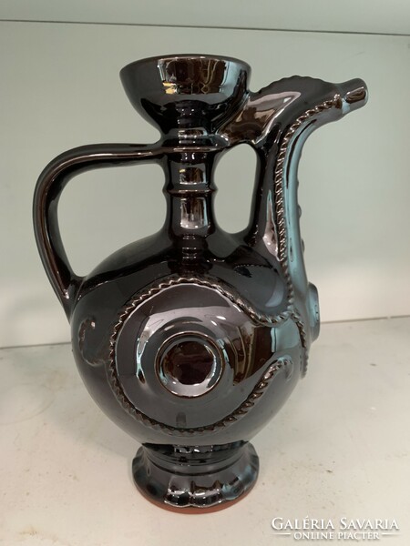 Glazed ceramic jug 1950s / Christmas sale