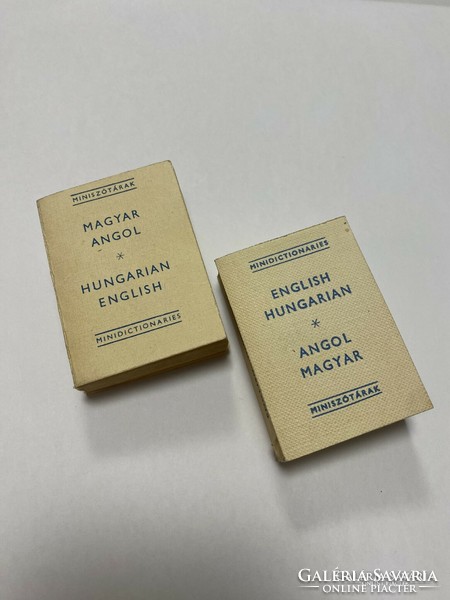 Mini-books: 2 English/Hungarian mini-dictionaries (40+ years old)