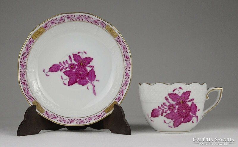 1P271 purple Appony pattern Herend porcelain coffee set for 6 people