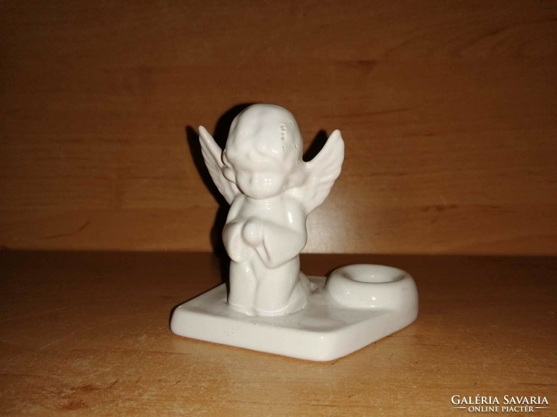 Praying porcelain angel figure with candle holder (po-1)
