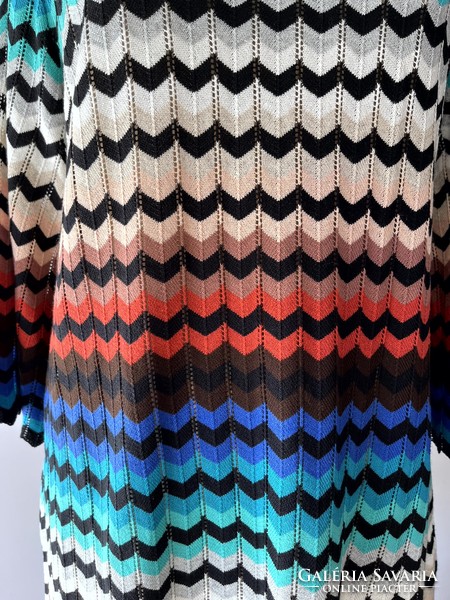 New Missoni style, knitted, colorful, long-sleeved, loose dress, tunic m/l