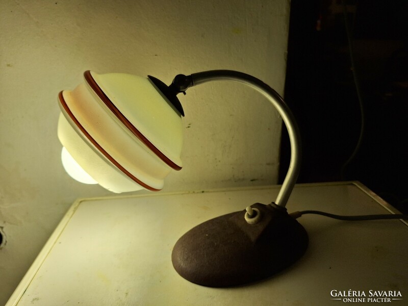 Hungarian retro / bauhaus / art-deco desk lamp works - beautiful! - Rewired