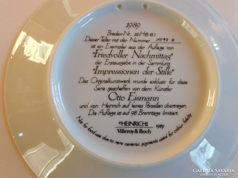 Heinrich Villeroy& Boch 4 évszak dísztányér szett - 4 darab