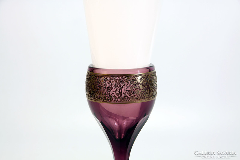 Moser amethyst stemmed glass 19cm | karlsbad purple goblet crystal glass amethyst