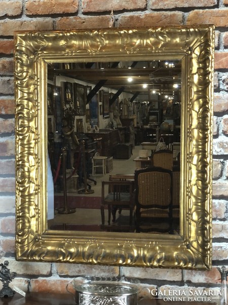 Gilded carved mirror