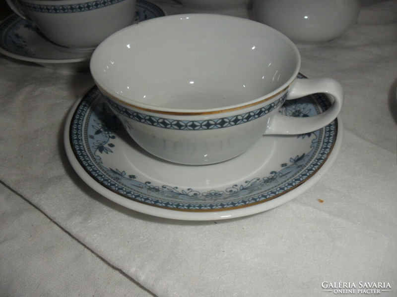 Raven House tea set with blue pattern