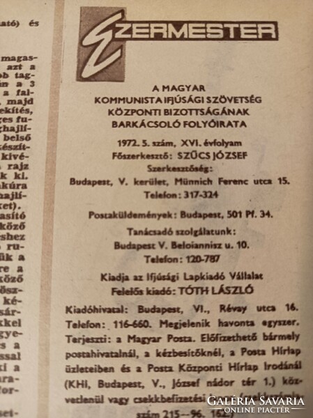 1972 / MÀRCIUS EZERMESTER/ SZÜLETÈSNAPRA/KARÀCSONYRA.