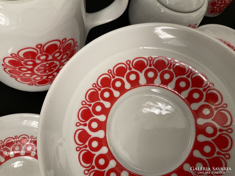 Alföldi showcase red gabriella complete coffee set