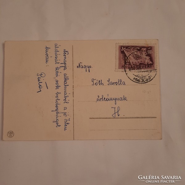 Névnapi üdvözlő képeslap  1950