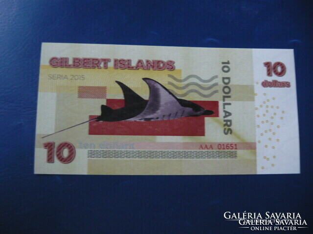 Gilbert islands / gilbert islands) 10 dollars 2015! Raja! Rare fantasy paper money! Ouch!