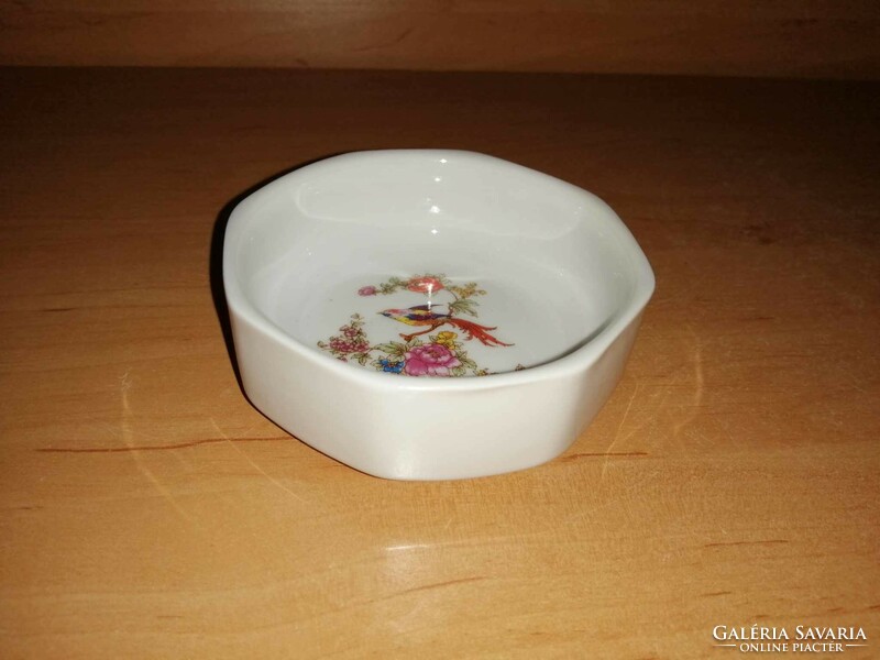 Hollóházi porcelán paradicsommadaras tálka (21/d)