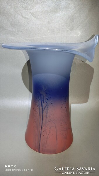 Rare pastel colored glass vase