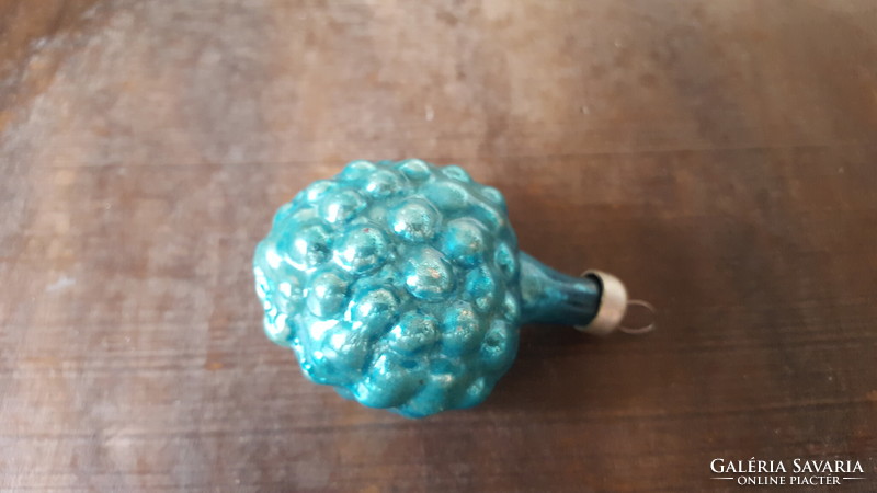 Old glass Christmas tree decoration, blackberry