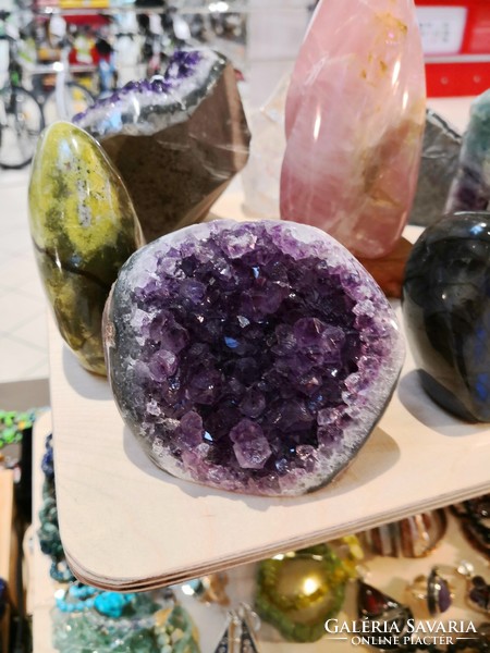 Beautiful amethyst geode, mineral crystal