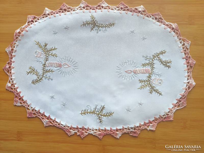 Christmas oval tablecloth