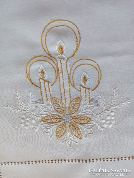 Christmas embroidered tablecloth
