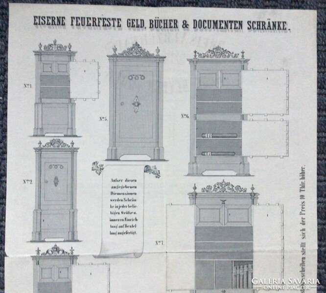 Jacob Beylen in Cöln 1861 /  Pácélszekrény - Reklám