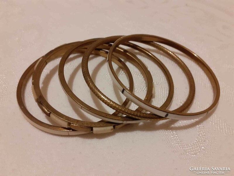 4 Copper alloys with thin bone inserts? Bracelet + 1