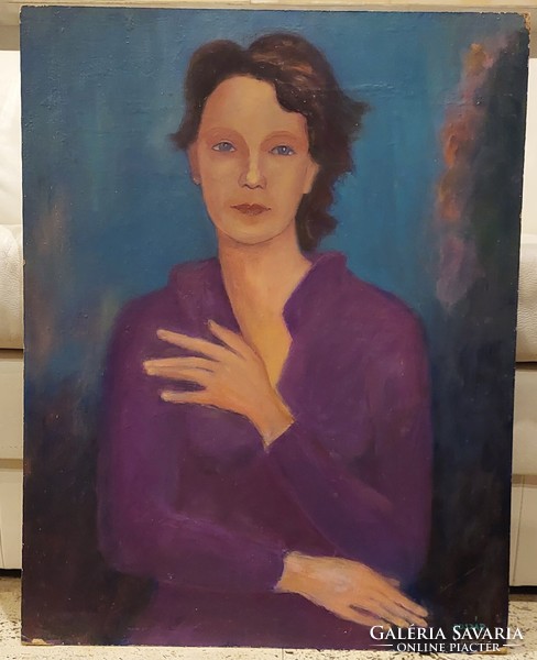 Huszár Gyula női portré festmény
