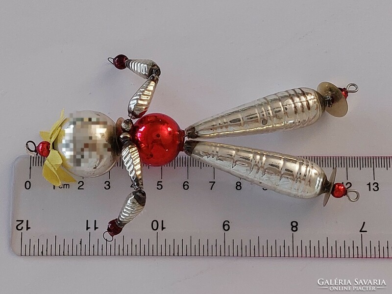 Old glass Christmas tree ornament figural glass ornament doll