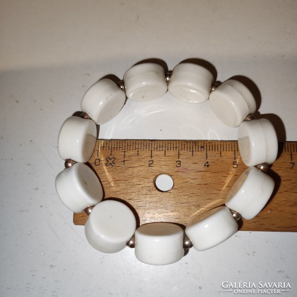 Antique white ceramic rubber bracelet