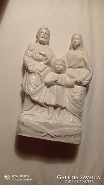 Old wall or pedestal holy family wall decoration, relief picture table relief, statue