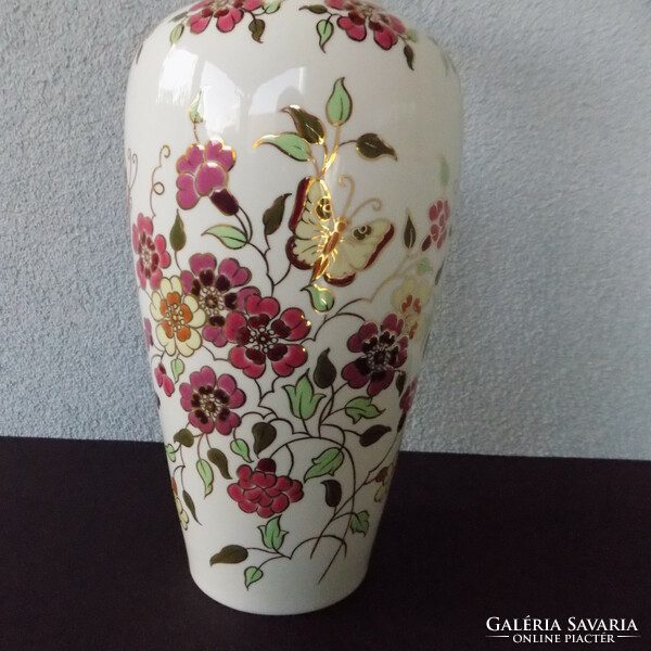 Zsolnay Pillangós nagy váza 34 cm