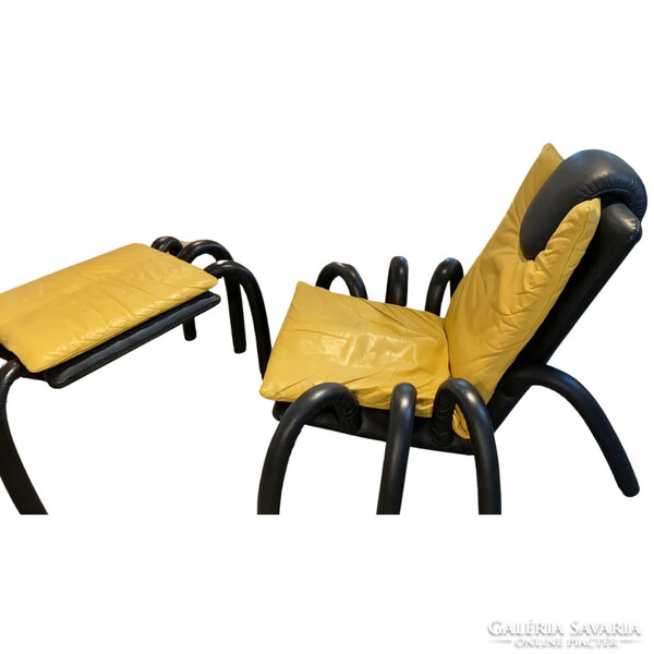 Custom made spider chair and ottoman 80s b00150