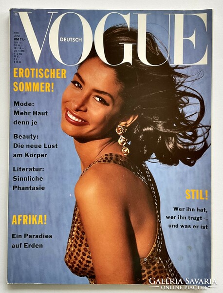 VOGUE magazin 1990 június német retro újság