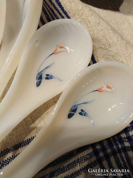 Glass spoons - from the 70s and 80s / set of 6