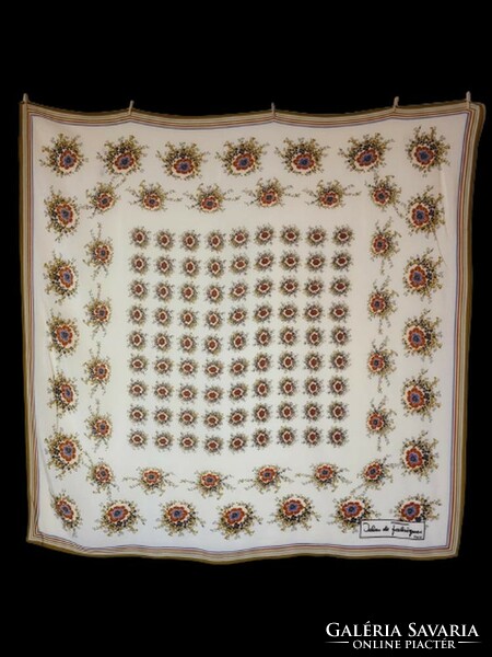 Vintage jehan de fabregues scarf 85x85 cm. (6397)