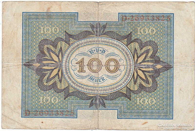 Germany 100 marks 1920 wood