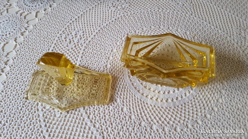 Old amber glass toilet bowl