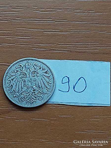 Austria 10 heller 1894 nickel 90.