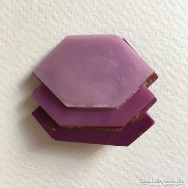 Retro purple plastic badge