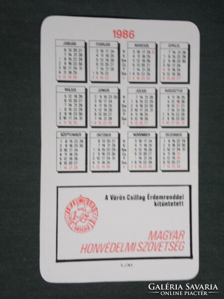 Card calendar, mhsz sheets, newspaper, magazine, flight modeling, graphic artist, 1986, (3)