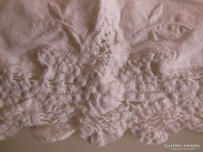Tablecloth - lace - 35 x 26 cm - old - cotton canvas - Austrian - perfect