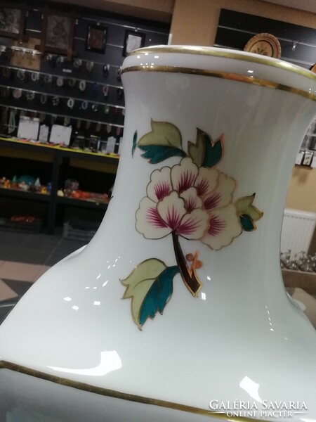 Hollóházi szögletes váza
