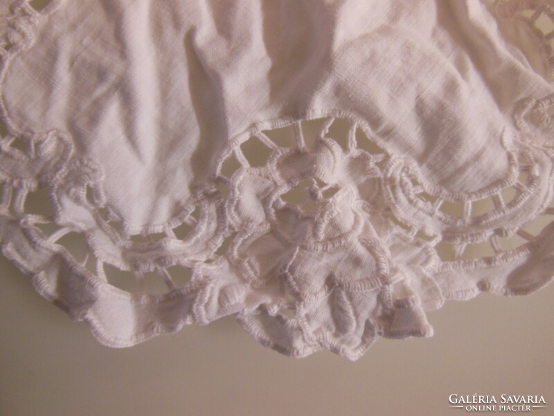 Tablecloth - lace - 20 cm - old - cotton canvas - Austrian - flawless