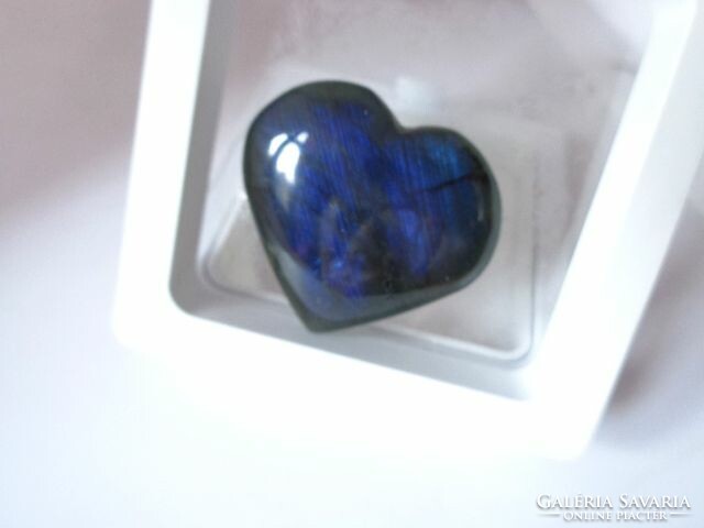 Labradorite Heart Bluish Hand Stone