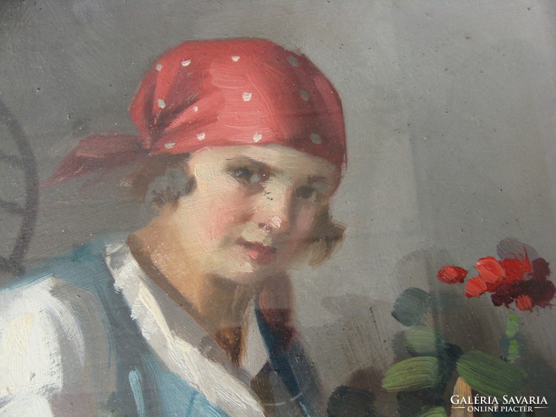 István Szasz - girl with the flower