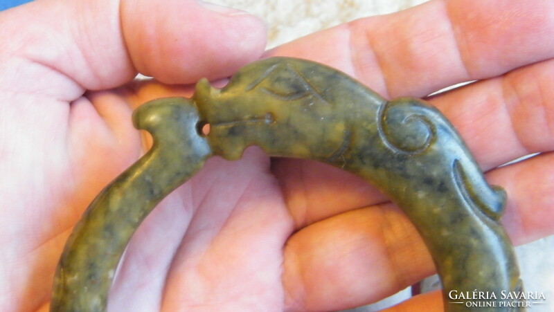 Antik Hetian Jade,kézzel faragott karkötő