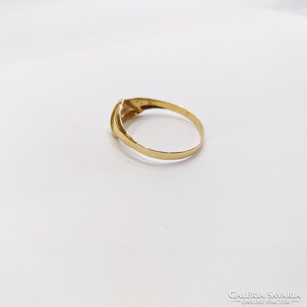 14 Karátos Arany Női gyűrű, cirkónia kővel  (No. 23/55)